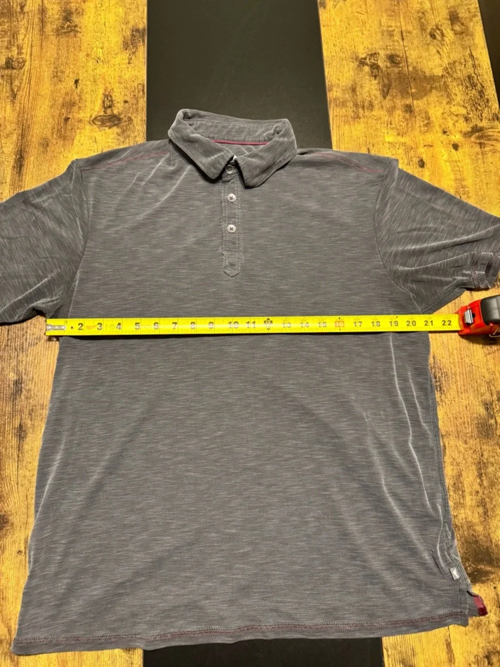 Tommy Bahama Gray Textured Polo Shirt Mens Large Casual Island Style - Picture 5 of 6